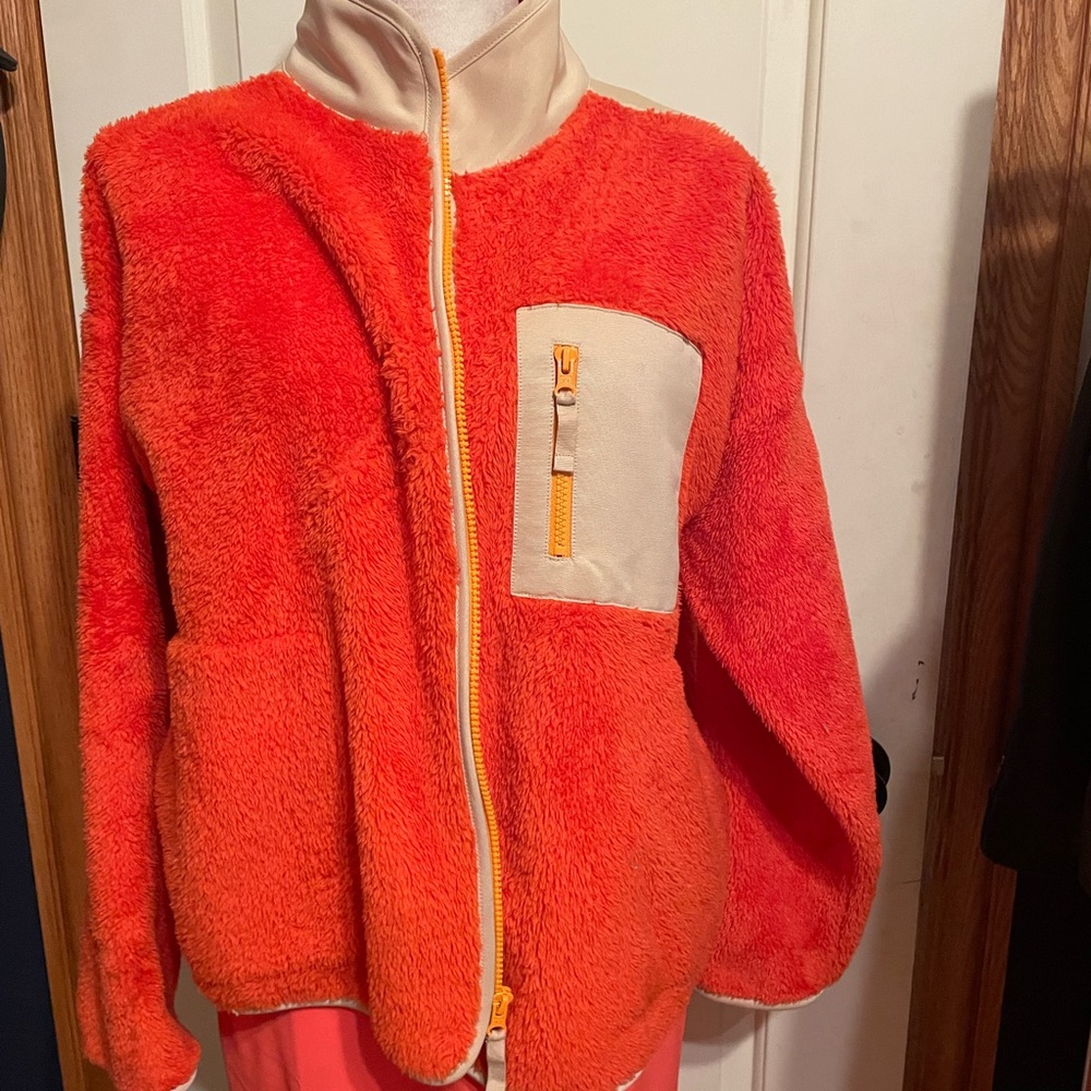 J Crew Superplush sherpa full-zip jacket